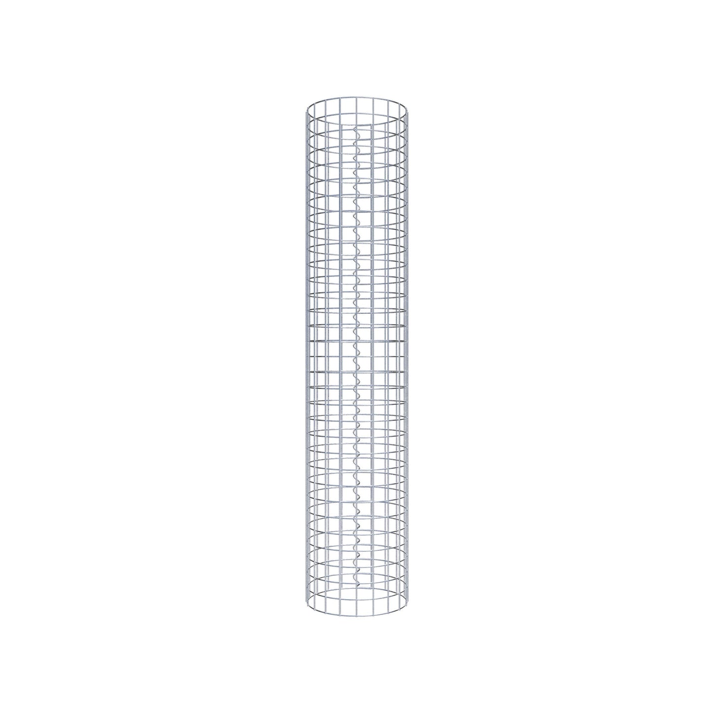 Columna de gaviones redonda 32 cm de diámetro, 160 cm de altura, malla 5 cm x 5 cm
