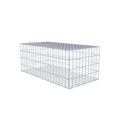 Gabion 100 cm x 40 cm x 50 cm (L x H x D), maskstorlek 5 cm x 10 cm, C-ring