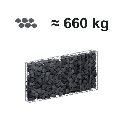Gabião 200 cm x 100 cm x 20 cm (C x A x P), malhagem 10 cm x 10 cm, espiral