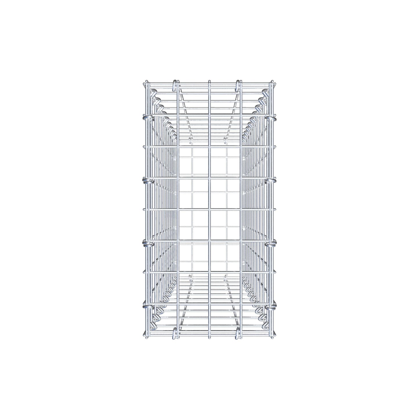 Gabione 100 cm x 20 cm x 40 cm (L x H x T), Maschenweite 5 cm x 10 cm, C-Ring