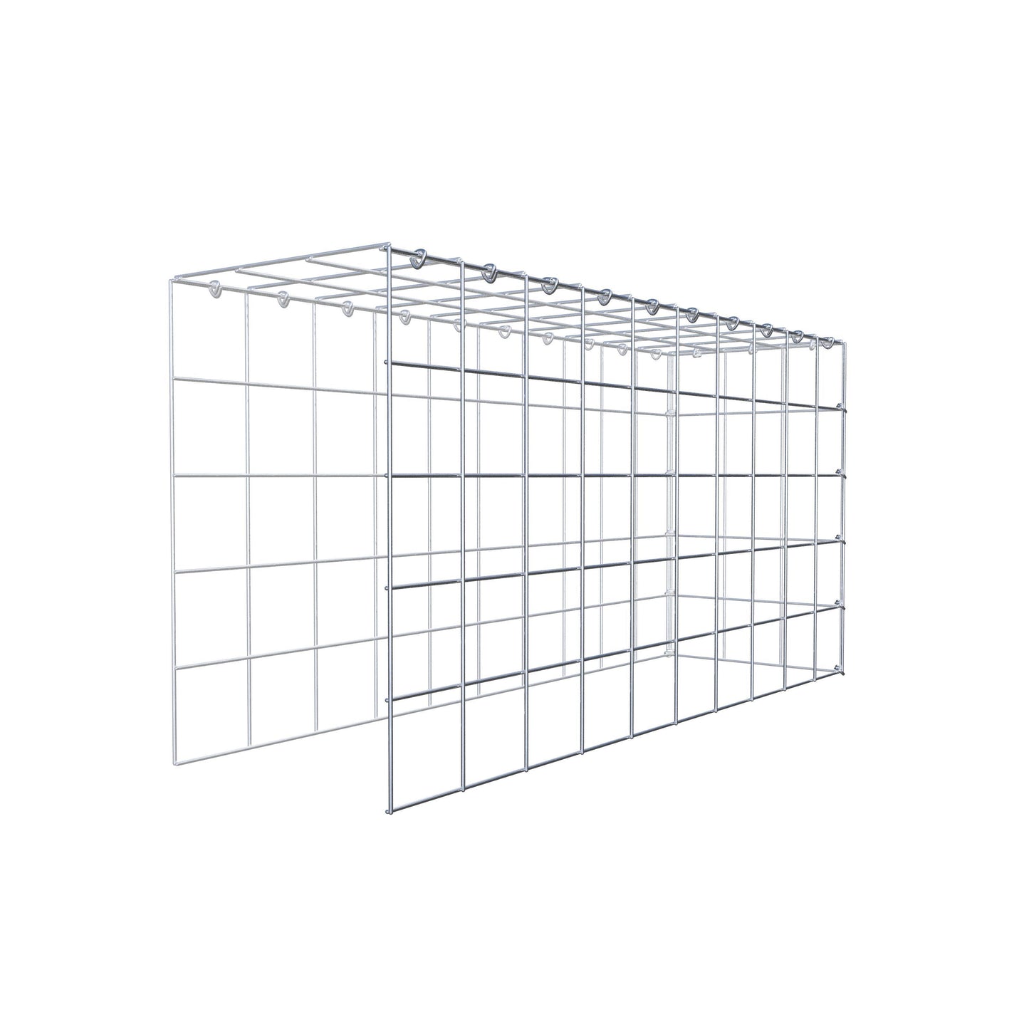 Gabião Tipo 4 100 cm x 50 cm x 30 cm (C x A x P), malhagem 10 cm x 10 cm, anel C