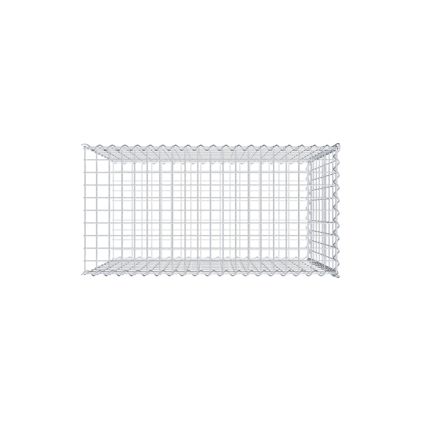 Gabbione aggiuntivo tipo 2 100 cm x 90 cm x 50 cm (L x H x P), dimensione maglia 5 cm x 10 cm, a spirale