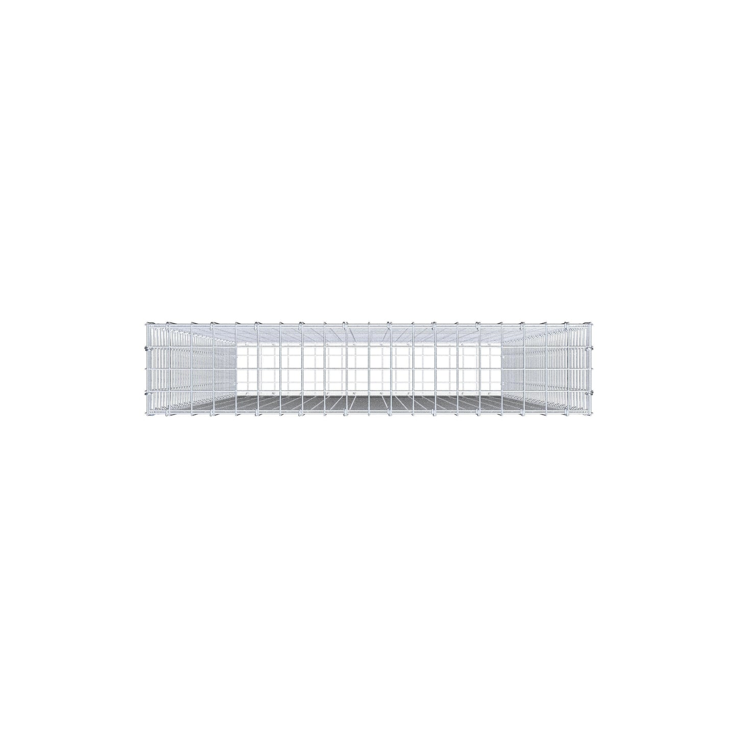 Gabion 200 cm x 100 cm x 20 cm (L x H x D), maskstorlek 5 cm x 5 cm, C-ring