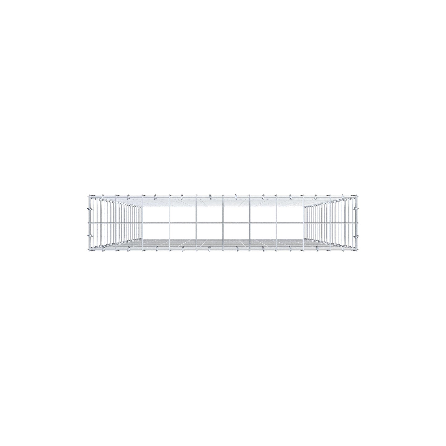 Mounted gabion type 3 200 cm x 100 cm x 20 cm (L x H x D), mesh size 10 cm x 10 cm, C-ring
