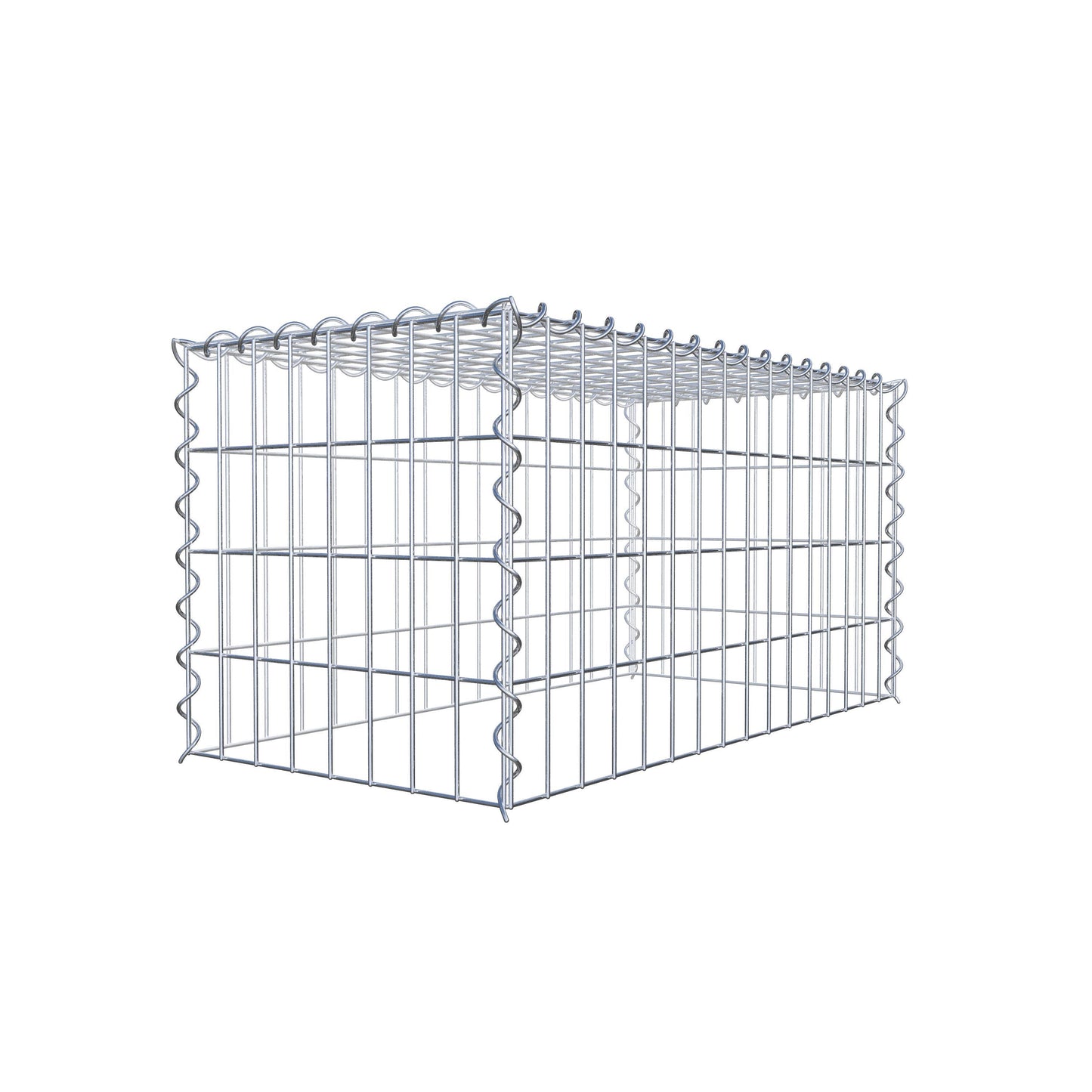 Gabião tipo 3 80 cm x 40 cm x 40 cm (C x A x P), malhagem 5 cm x 10 cm, espiral