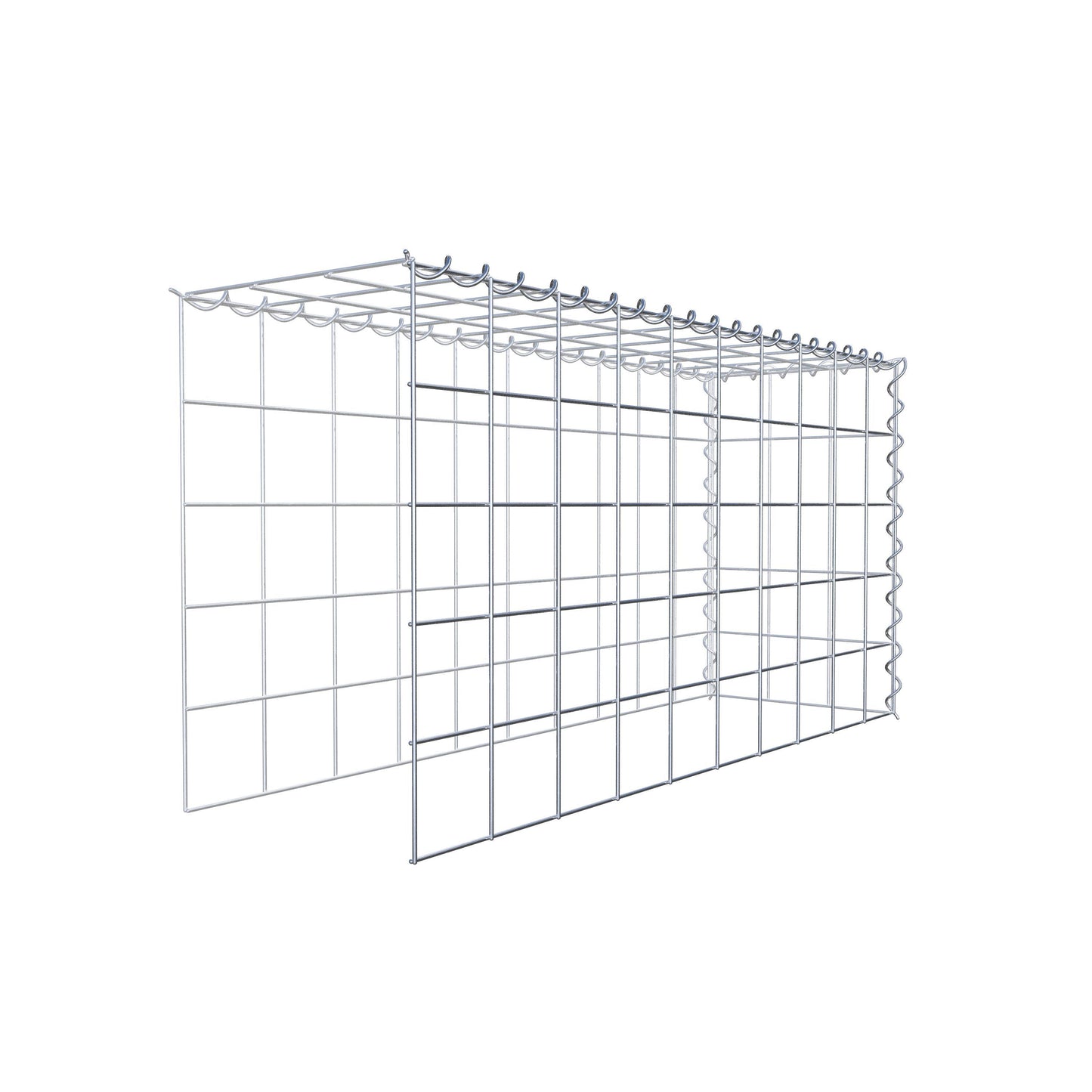 Gabion rapporté type 4 100 cm x 50 cm x 30 cm (L x H x P), mailles 10 cm x 10 cm, spirale