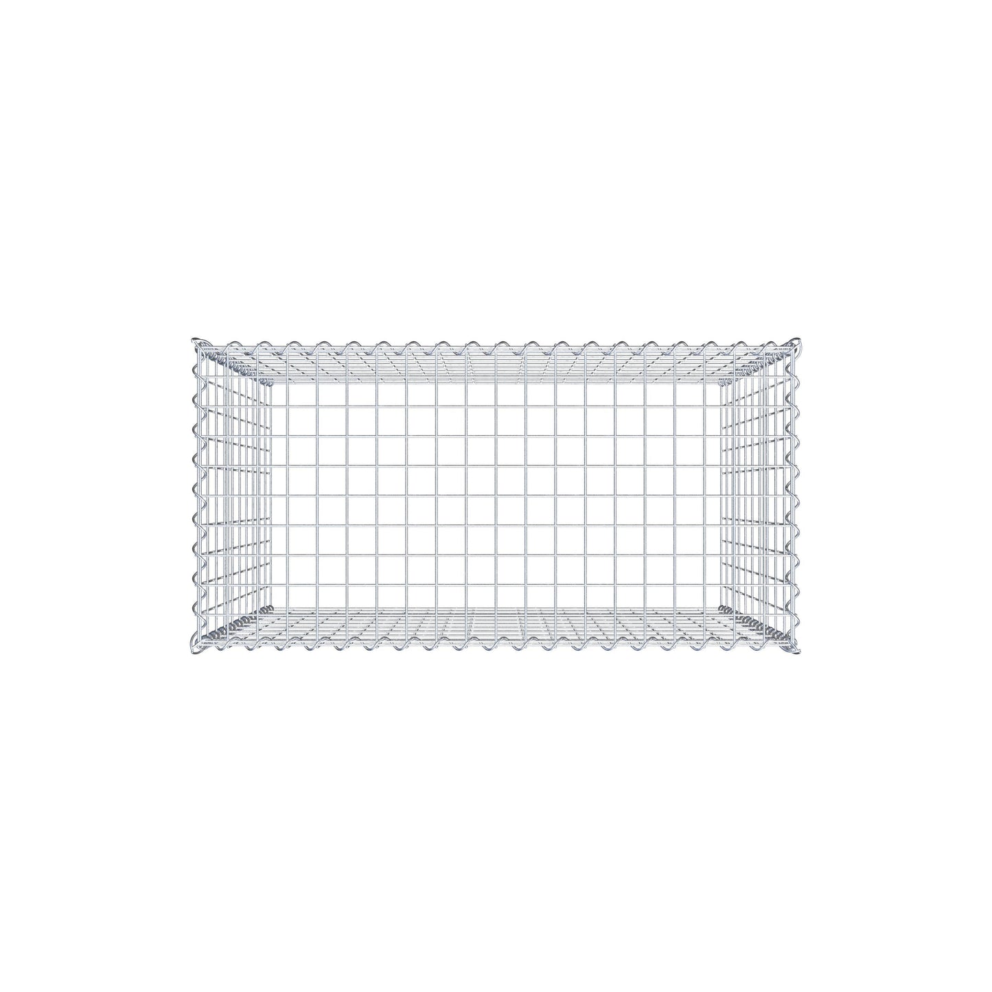 Gabião Tipo 3 100 cm x 100 cm x 50 cm (C x A x P), malhagem 5 cm x 10 cm, espiral