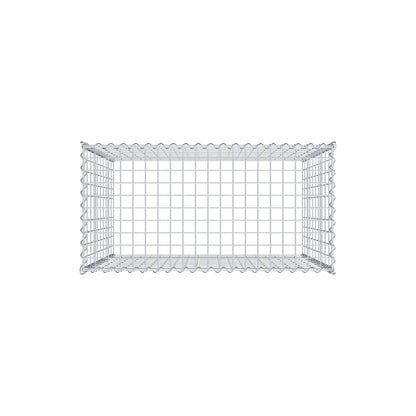 Gabião Tipo 3 100 cm x 100 cm x 50 cm (C x A x P), malhagem 5 cm x 10 cm, espiral