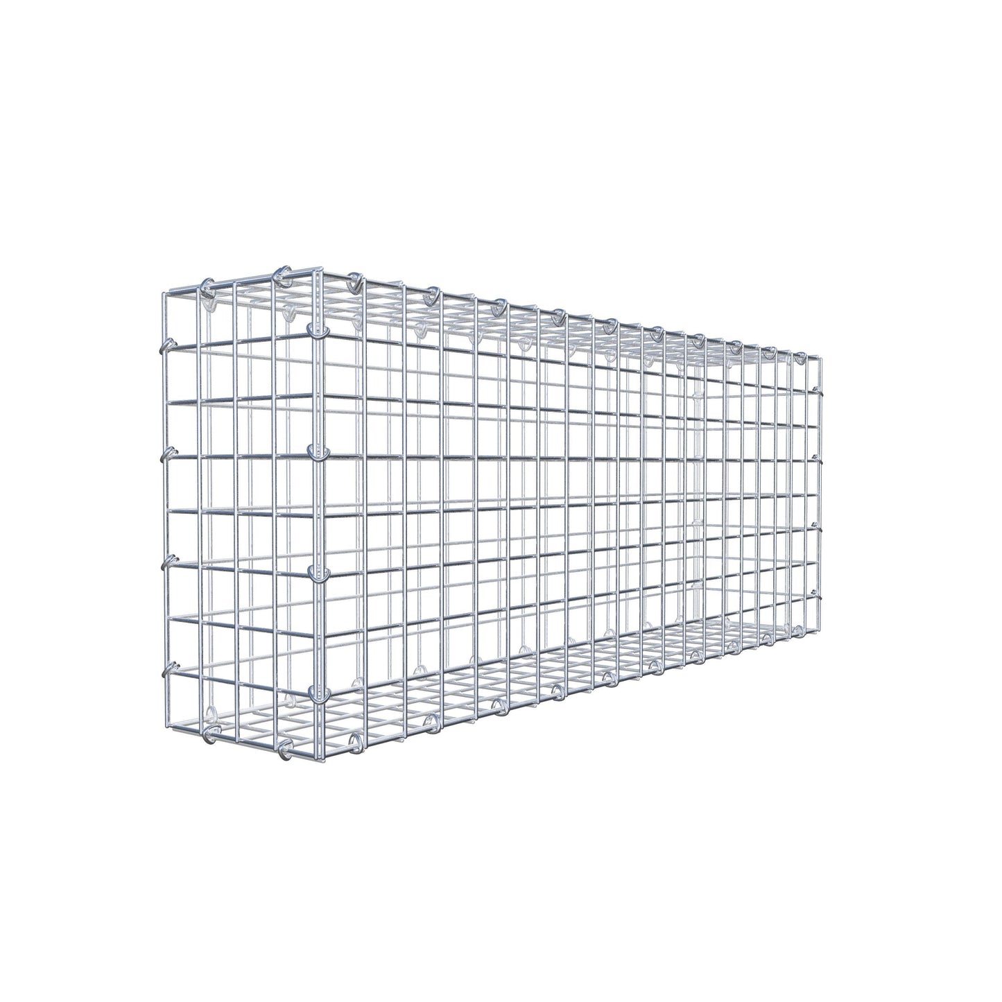 Gabião 100 cm x 40 cm x 20 cm (C x A x P), malhagem 5 cm x 5 cm, anel C