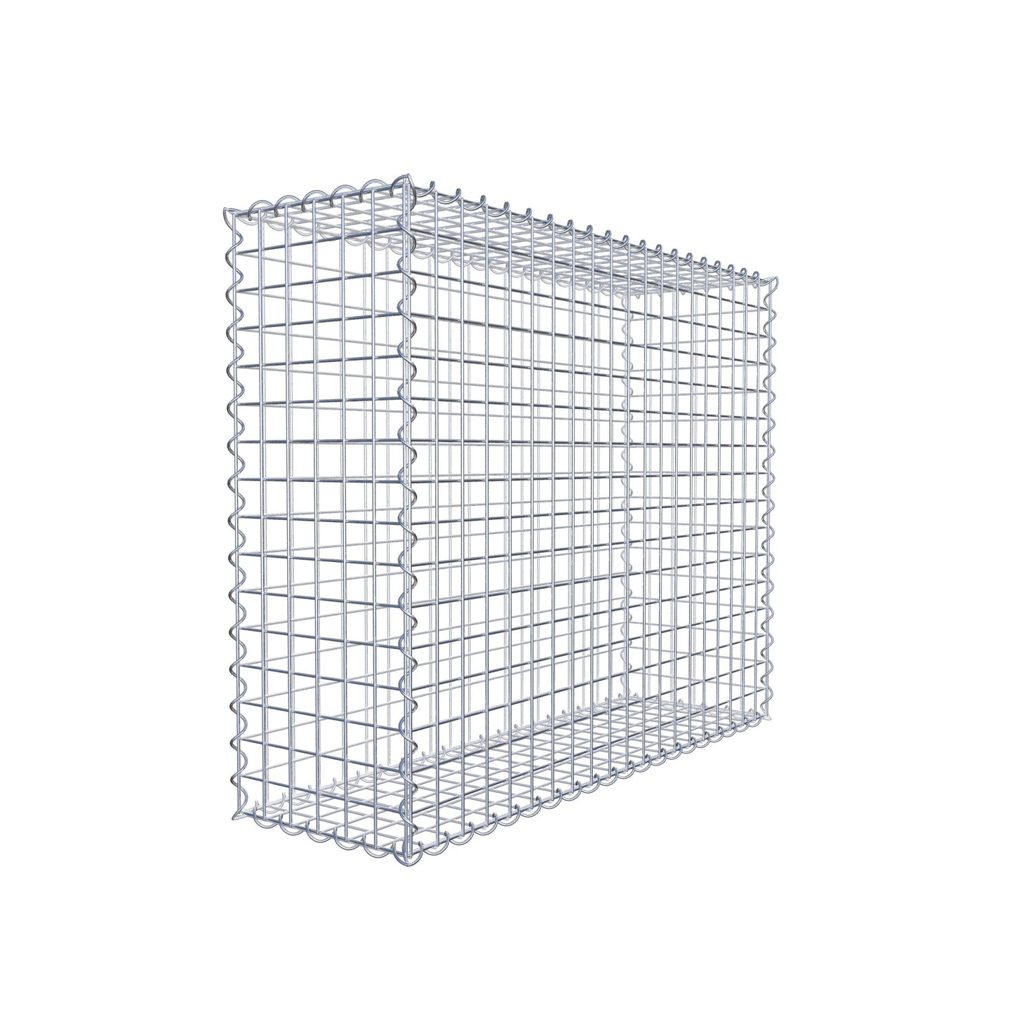 Gabbione 100 cm x 80 cm x 30 cm (L x H x P), maglia 5 cm x 5 cm, spirale