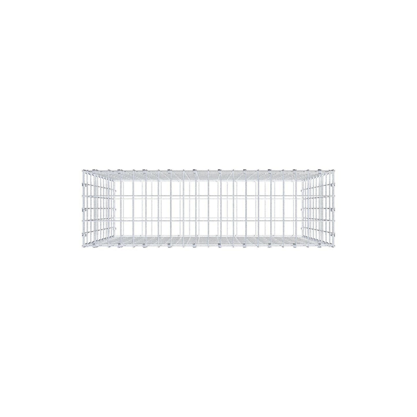 Gabion 100 cm x 100 cm x 30 cm (L x H x P), mailles 5 x 10 cm, anneau en spirale