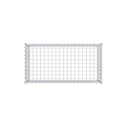 Gabion rapporté type 3 100 cm x 40 cm x 50 cm (L x H x P), mailles 5 cm x 5 cm, spirale