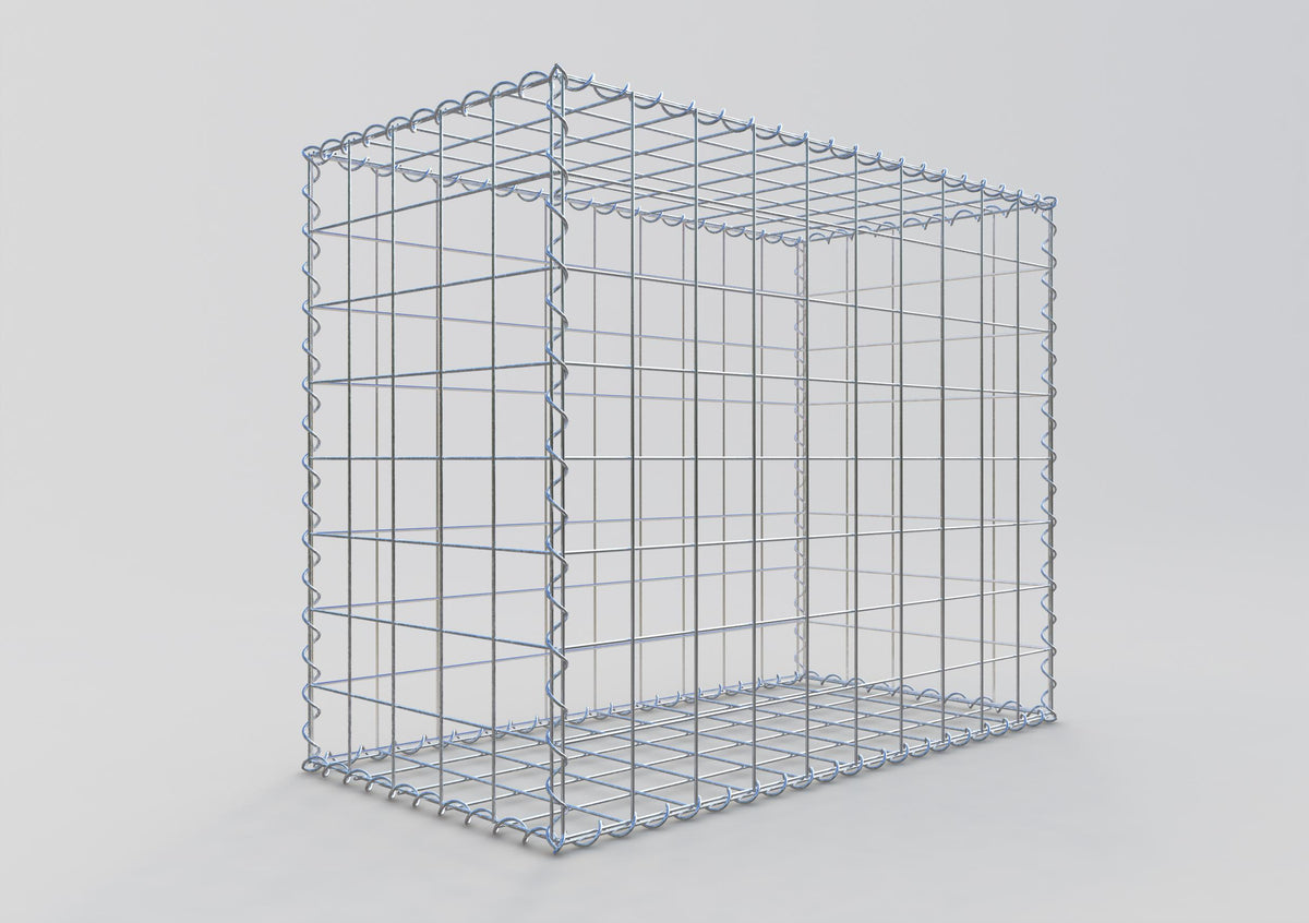 Gabbione 100 cm x 80 cm x 50 cm (L x H x P), maglia 10 cm x 10 cm, spirale