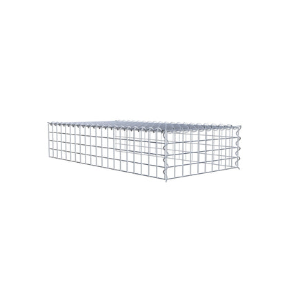 Gabbione aggiuntivo tipo 4 100 cm x 20 cm x 50 cm (L x H x P), dimensione maglia 5 cm x 5 cm, a spirale