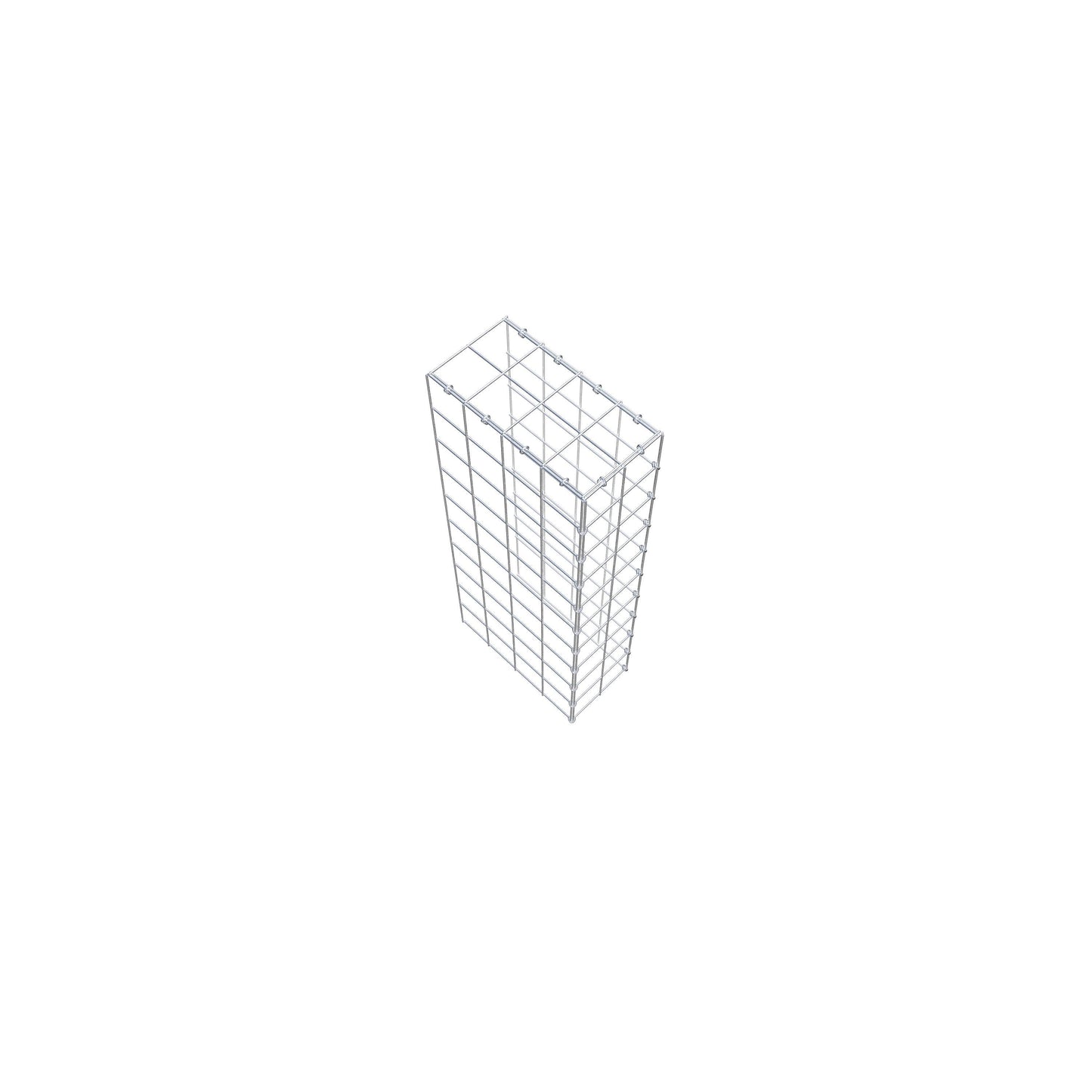 Monteret gabion type 4 100 cm x 40 cm x 20 cm (L x H x D), maskestørrelse 10 cm x 10 cm, C-ring