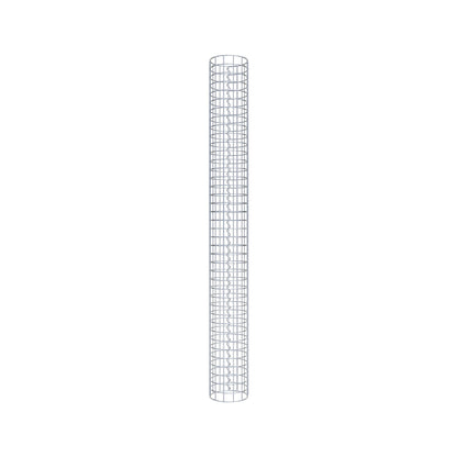 Colonna gabbionata rotonda 22 cm di diametro, 200 cm di altezza, maglia 5 cm x 5 cm