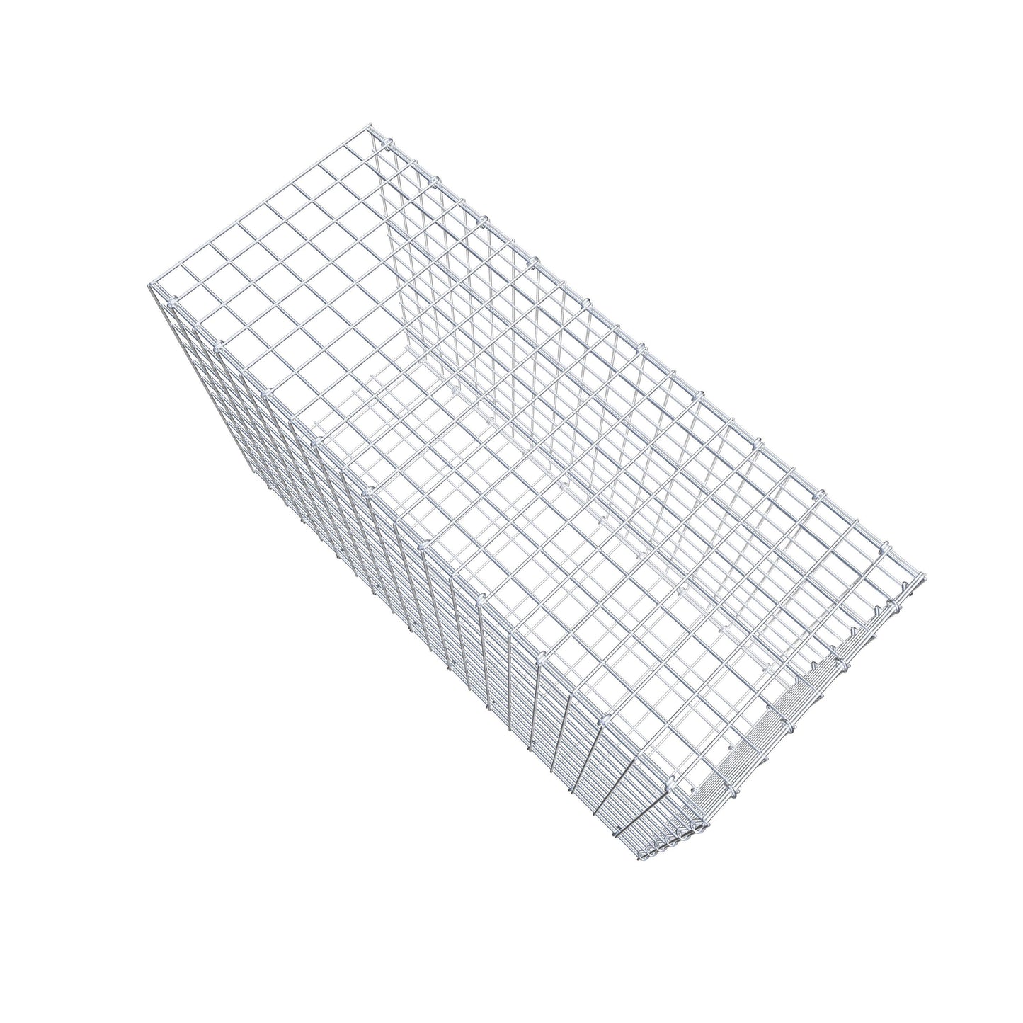 Gavión complementario de tipo 2 100 cm x 60 cm x 40 cm (largo x alto x fondo), malla 5 cm x 5 cm, anillo en C