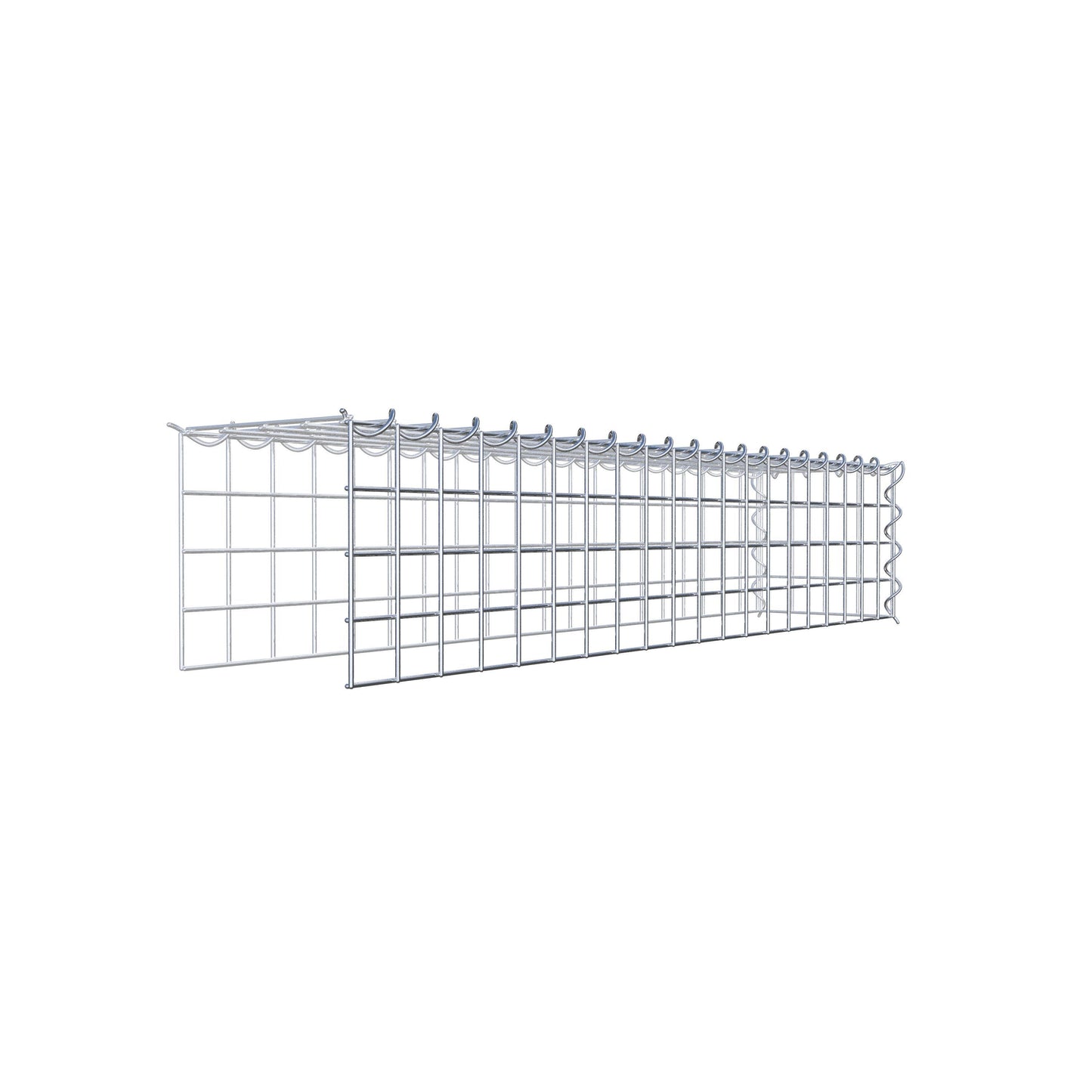 Extra gabion typ 4 100 cm x 20 cm x 20 cm (L x H x D), maskstorlek 5 cm x 5 cm, spiral