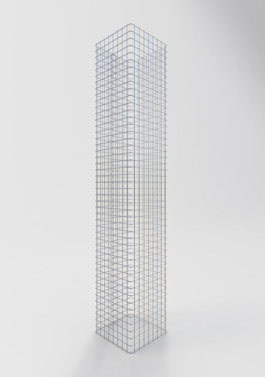 Gabionensäule eckig 42 cm x 42 cm, 230 cm Höhe, MW 5 cm x 5 cm