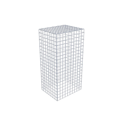 Gavión complementario de tipo 3 100 cm x 40 cm x 50 cm (L x A x P), malla 5 cm x 5 cm, anillo en C