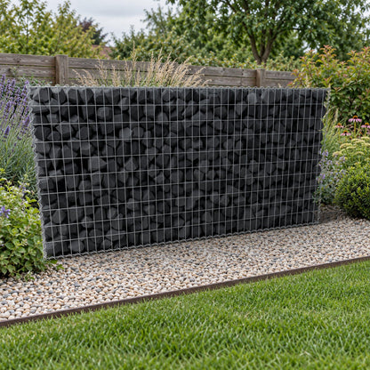 Gabião 200 cm x 100 cm x 30 cm (C x A x P), malhagem 5 cm x 10 cm, espiral