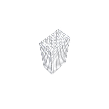 Monteret gabion type 3 100 cm x 30 cm x 50 cm (L x H x D), maskestørrelse 5 cm x 5 cm, C-ring