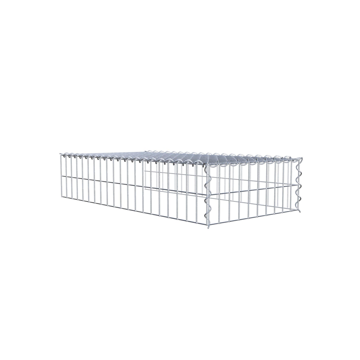 Gabião Tipo 4 100 cm x 20 cm x 50 cm (C x A x P), malhagem 5 cm x 10 cm, espiral