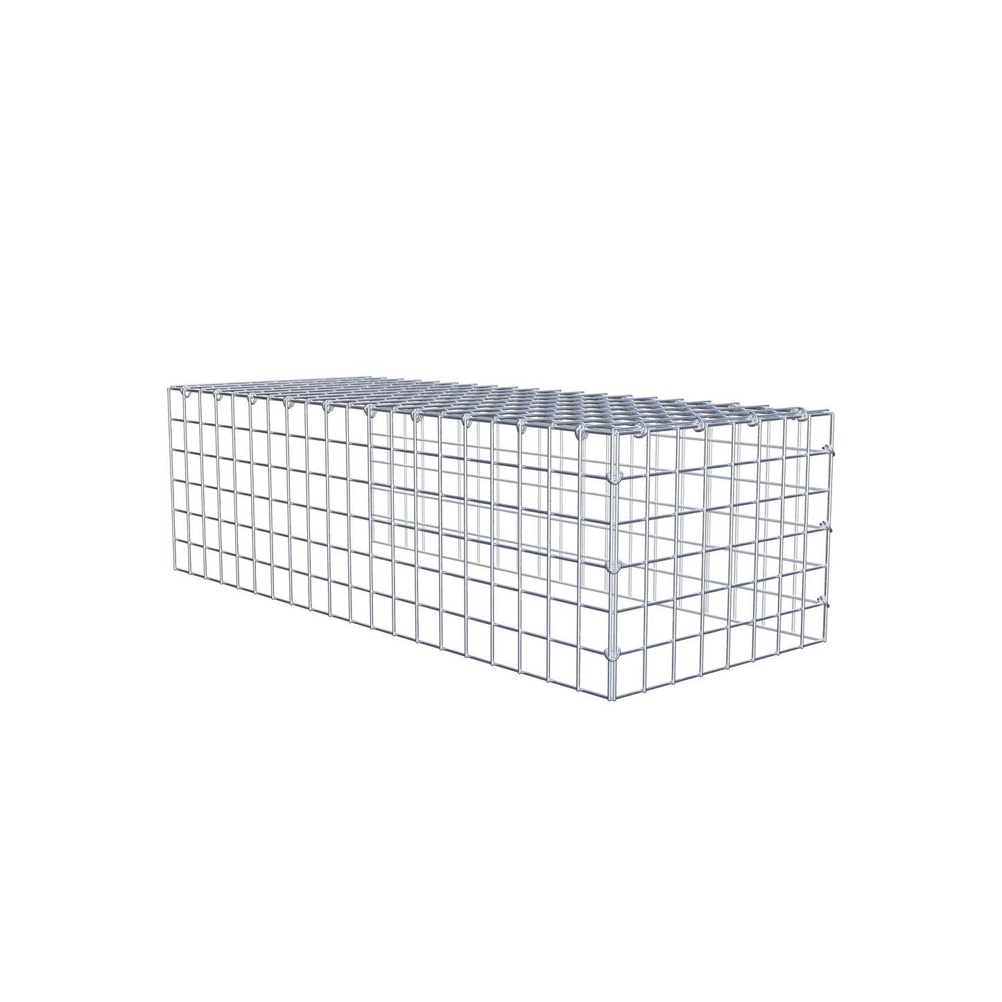 Type 4 oplegkorf 100 cm x 30 cm x 40 cm (L x H x D), maaswijdte 5 cm x 5 cm, C-ring