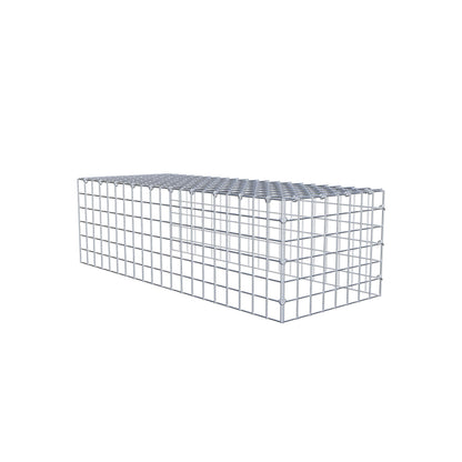 Type 4 oplegkorf 100 cm x 30 cm x 40 cm (L x H x D), maaswijdte 5 cm x 5 cm, C-ring