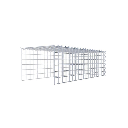 Gabbione aggiuntivo tipo 4 100 cm x 30 cm x 40 cm (L x H x P), dimensione maglia 5 cm x 5 cm, a spirale