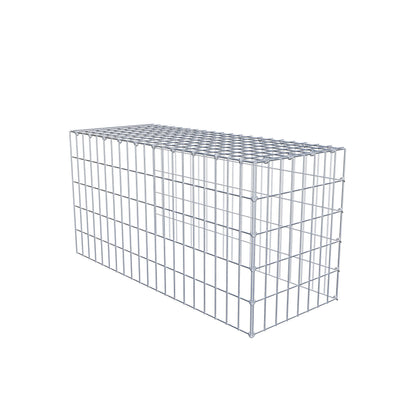 Gabião Tipo 4 100 cm x 50 cm x 40 cm (C x A x P), malhagem 5 cm x 10 cm, anel C