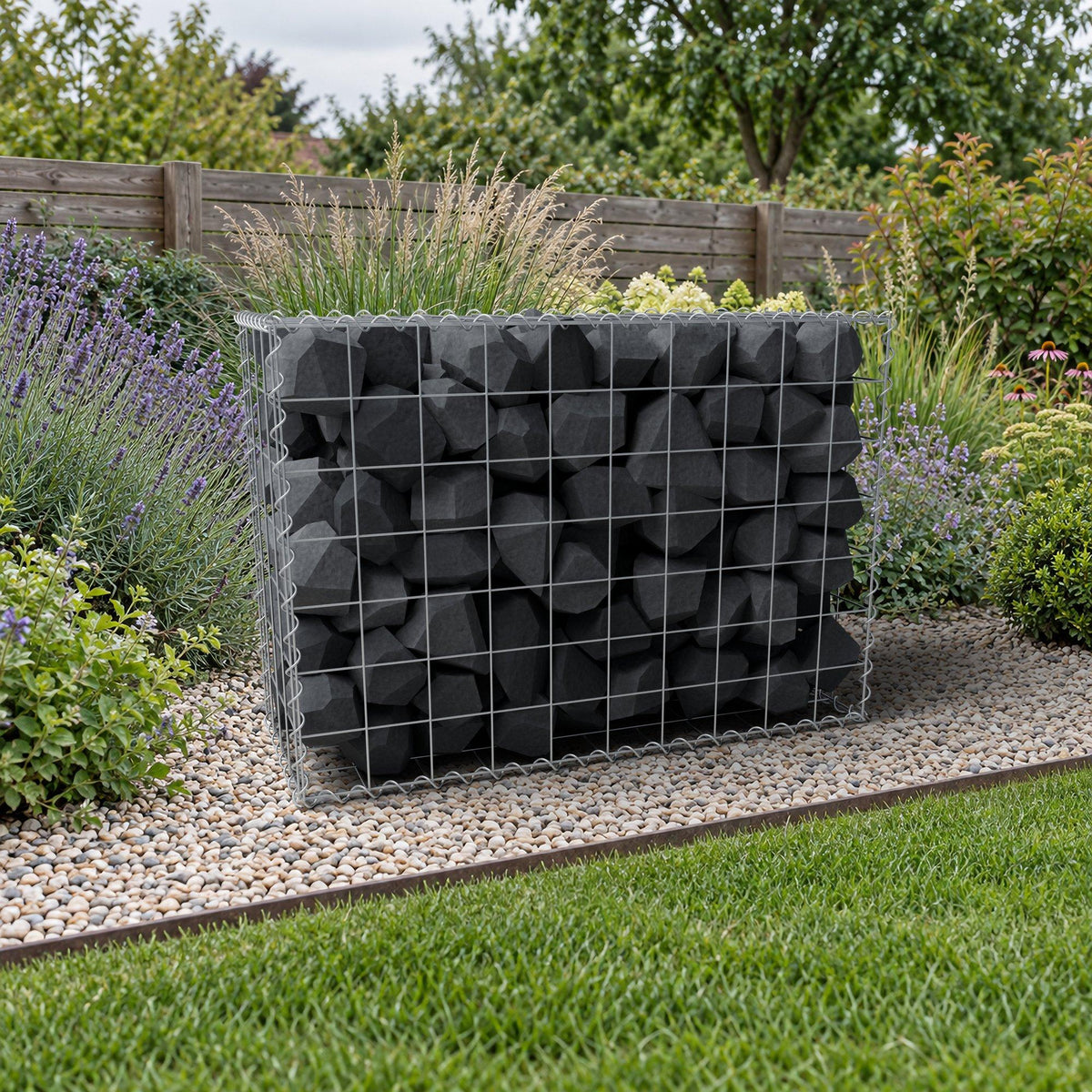Gabion 100 cm x 70 cm x 40 cm (L x H x D), maskstorlek 10 cm x 10 cm, spiral