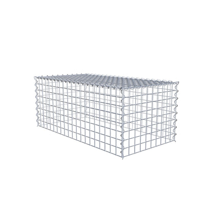 Gabion rapporté type 3 100 cm x 40 cm x 50 cm (L x H x P), mailles 5 cm x 5 cm, spirale