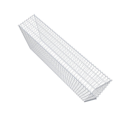 Gabion 200 cm x 100 cm x 40 cm (L x H x D), mesh size 5 cm x 10 cm, spiral