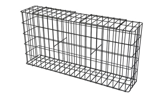 Gabione feuerverzinkt 102 cm x 52 cm x 22 cm, Maschenweite 5 cm x 10 cm, fertig geschweißt