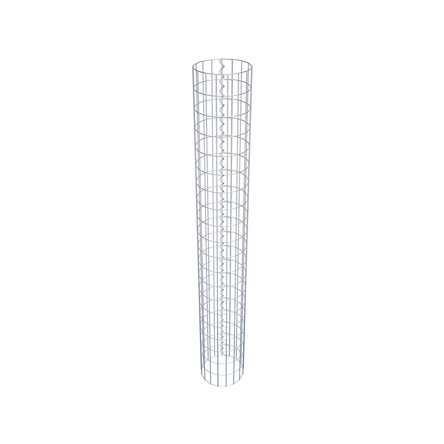 Gabionensäule rund feuerverzinkt, 27 cm Durchmesser, 200 cm Höhe, MW 5 cm x 10 cm