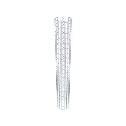 Gabionensäule rund feuerverzinkt, 27 cm Durchmesser, 200 cm Höhe, MW 5 cm x 10 cm