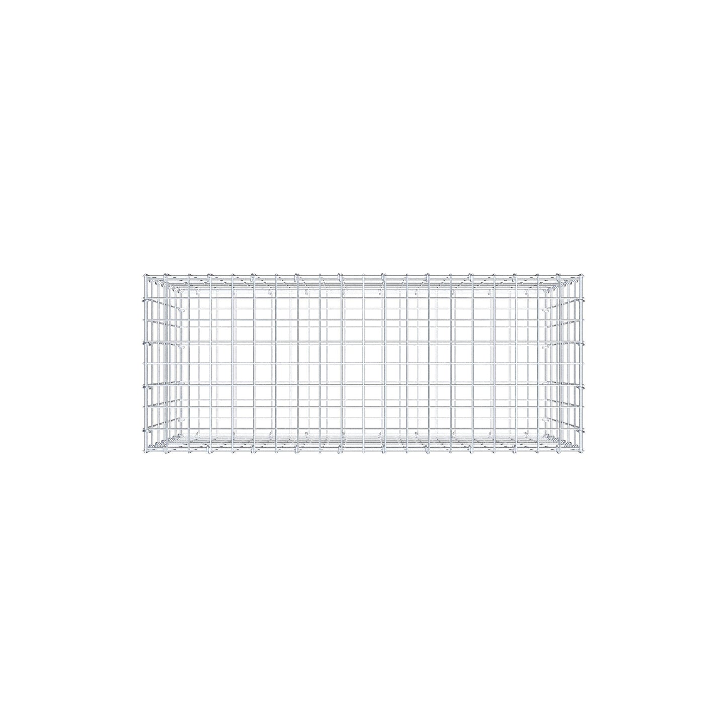 Gabion 100 cm x 60 cm x 40 cm (L x H x D), maskestørrelse 5 cm x 10 cm, C-ring