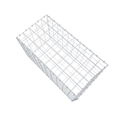 Gabion 100 cm x 60 cm x 50 cm (L x H x D), maskestørrelse 10 x 10 cm, spiralring
