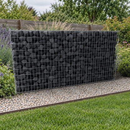 Gabion 200 cm x 100 cm x 50 cm (L x H x D), maskestørrelse 5 cm x 10 cm, spiral