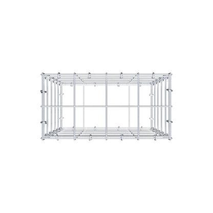 Gabbione 50 cm x 40 cm x 20 cm (L x H x P), maglia 10 cm x 10 cm, anello a C