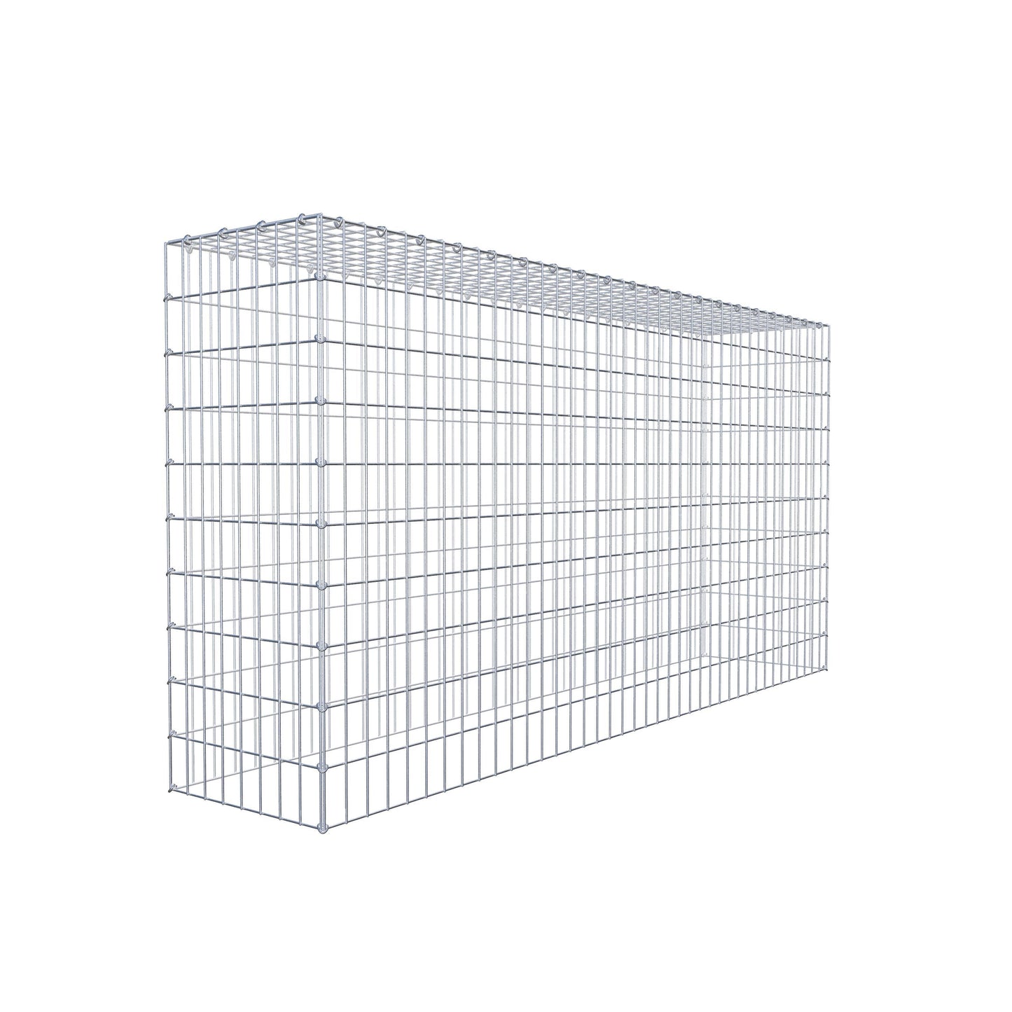 Monteret gabion type 3 200 cm x 100 cm x 40 cm (L x H x D), maskestørrelse 5 cm x 10 cm, C-ring