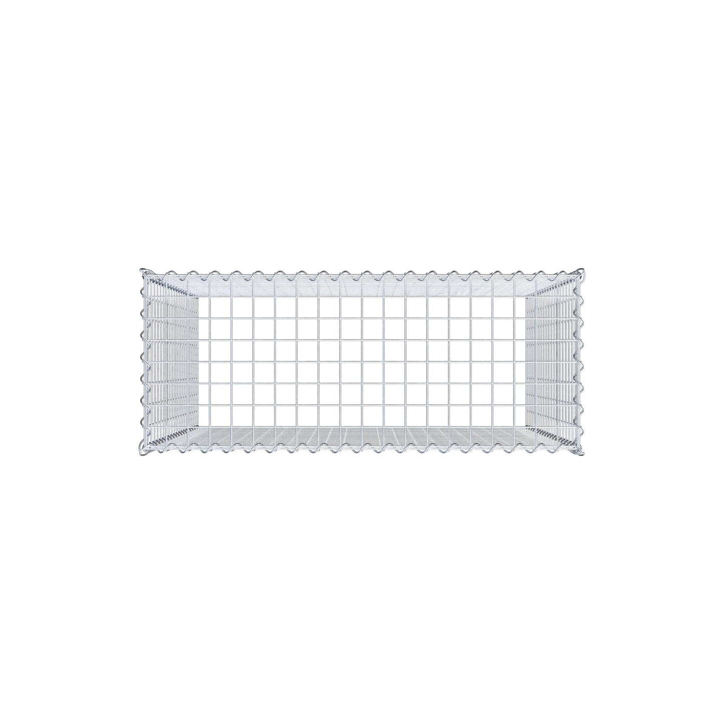 Gabbione aggiuntivo tipo 3 100 cm x 100 cm x 40 cm (L x H x P), dimensione maglia 5 cm x 5 cm, a spirale