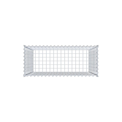 Gabbione aggiuntivo tipo 3 100 cm x 100 cm x 40 cm (L x H x P), dimensione maglia 5 cm x 5 cm, a spirale