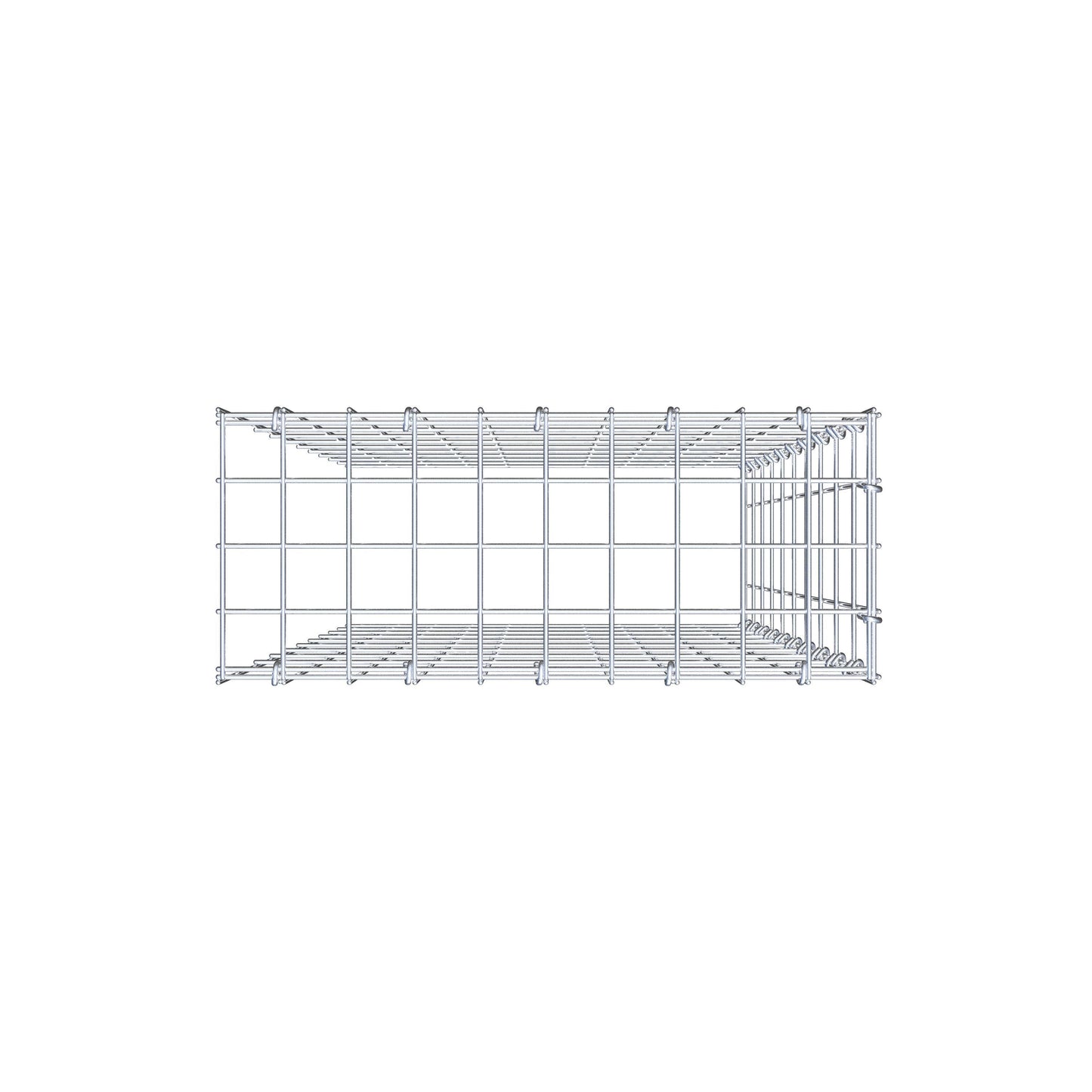 Type 4 oplegkorf 100 cm x 50 cm x 20 cm (L x H x D), maaswijdte 5 cm x 10 cm, C-ring