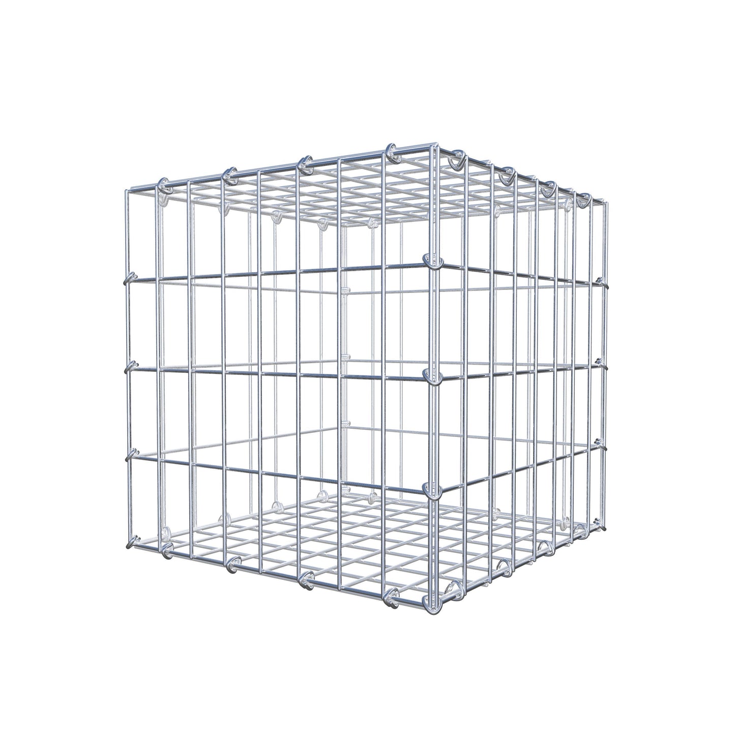 Gabion 40 cm x 40 cm x 40 cm (L x H x P), mailles 5 cm x 10 cm, anneau en C