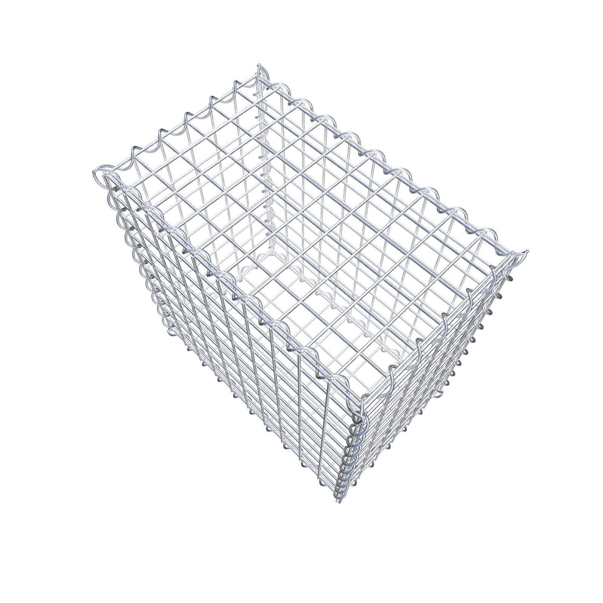 Gabione 50 cm x 50 cm x 30 cm (L x H x T), Maschenweite 5 cm x 5 cm, Spirale