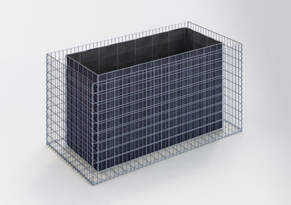 Højbed firkantet 200 cm x 100 cm x 100 cm (L x H x D), maskestørrelse 5 x 10 cm, vægtykkelse 15 cm