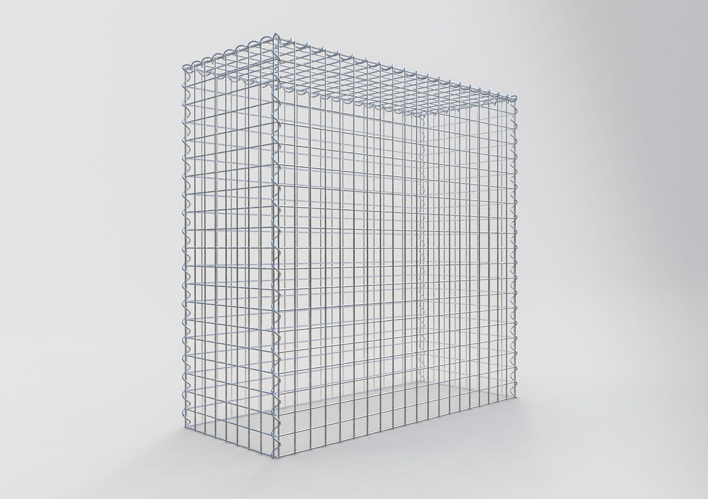 Gabbione aggiuntivo tipo 3 100 cm x 100 cm x 40 cm (L x H x P), dimensione maglia 5 cm x 5 cm, a spirale