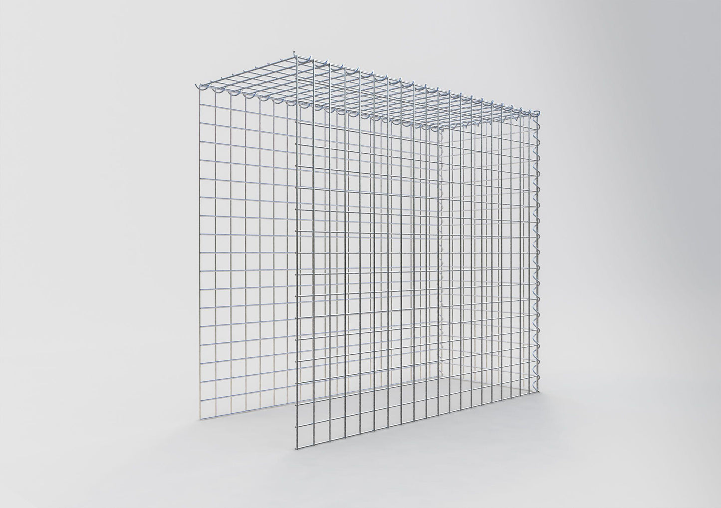Gabion rapporté type 4 100 cm x 90 cm x 40 cm (L x H x P), mailles 5 cm x 5 cm, spirale